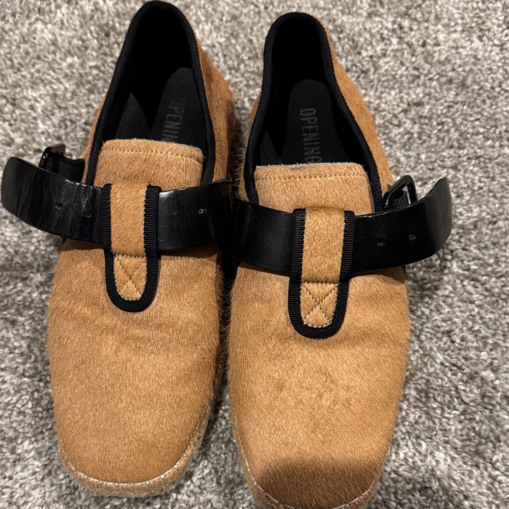 Opening Ceremony Tan and Black Loafers